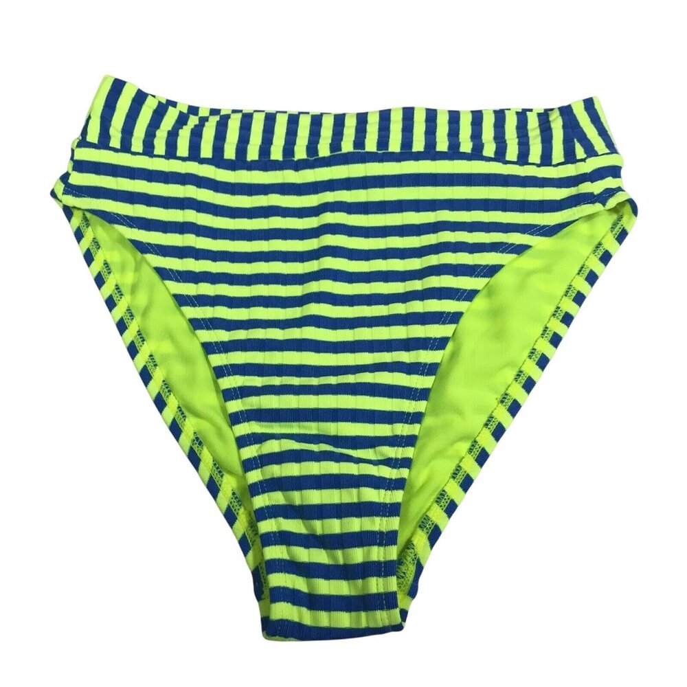 Xhilaration Juniors Size Small 0-2 Bikini Swim Bottom Striped Blue Green New
